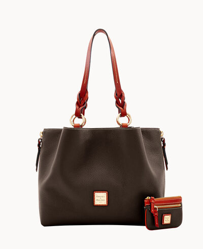Pebble Grain Large Zip Barlow Small Coin Case