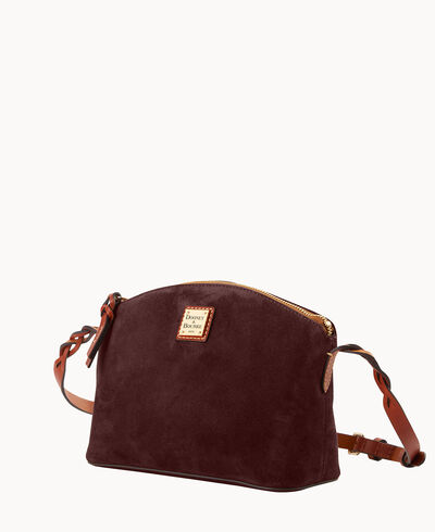 Suede Penny Crossbody