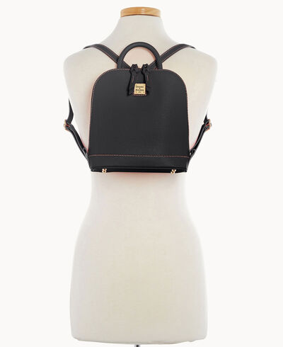 Saffiano Small Zip Pod Backpack