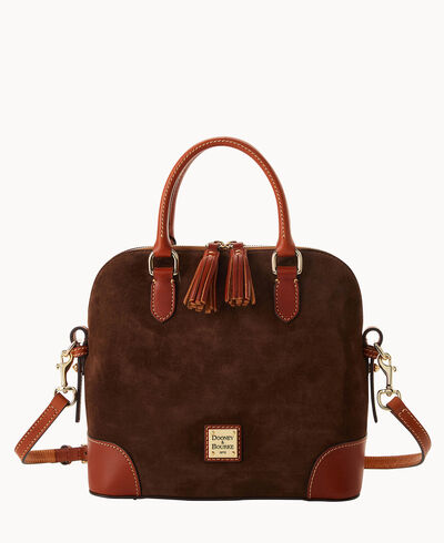 Suede Domed Satchel