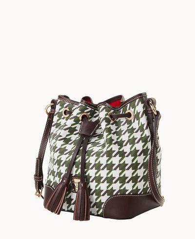 Houndstooth Crossbody Drawstring