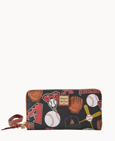 MLB Diamondbacks Large Zip Around Wristlet