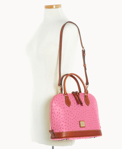 Ostrich Zip Zip Satchel