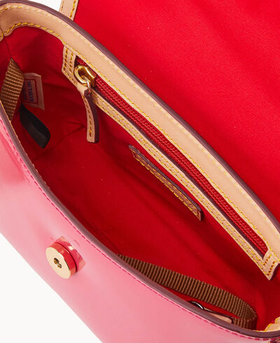 Patent Crossbody Saddle Bag