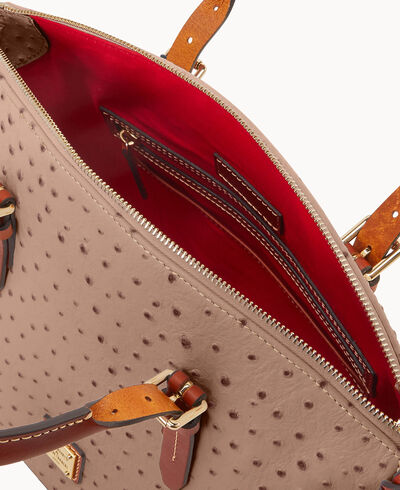 Ostrich Domed Satchel