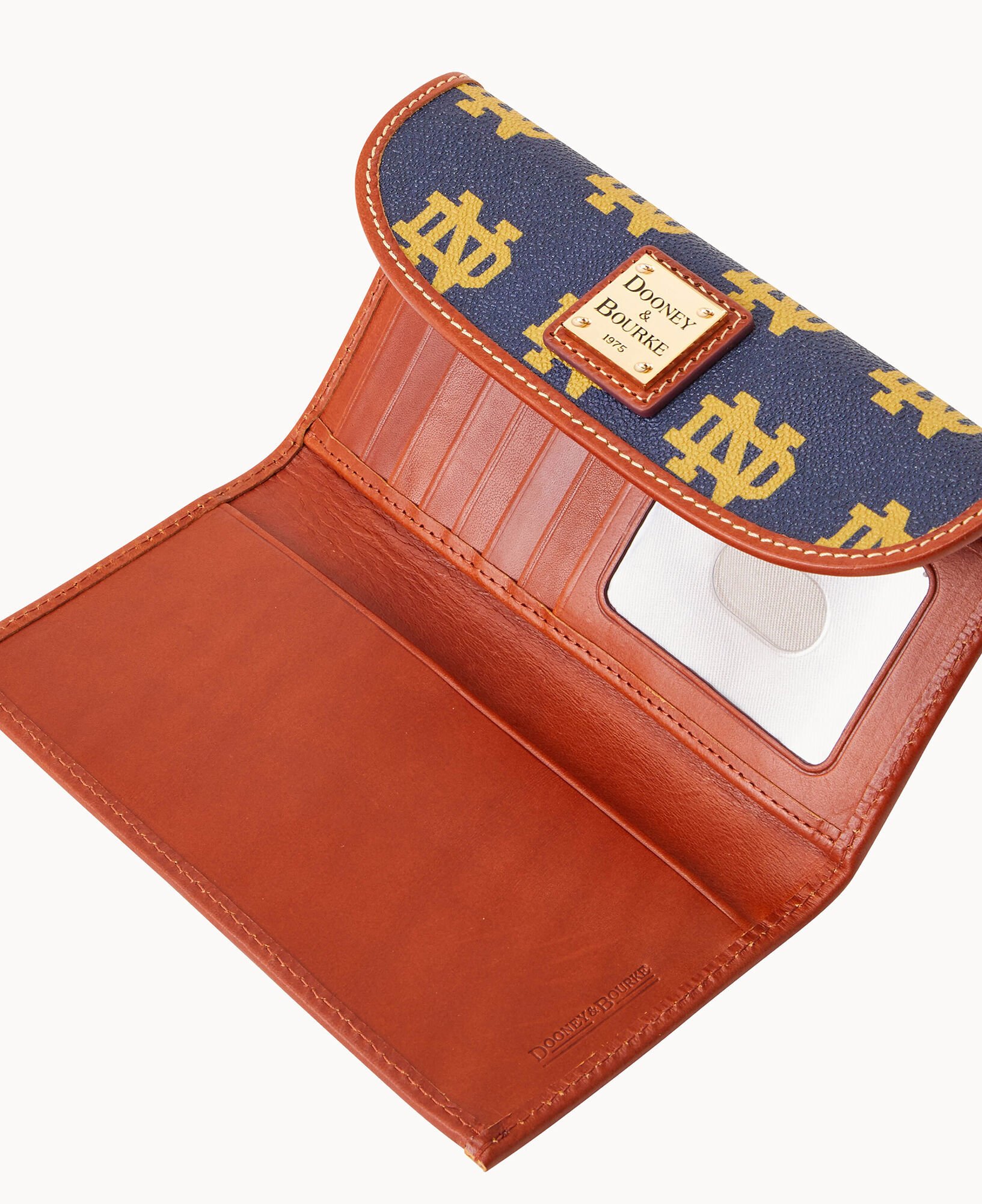 Dooney Bourke Collegiate University of Notre Dame Continental Clutch