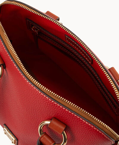 Pebble Grain Domed Satchel