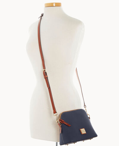 Pebble Grain Domed Crossbody