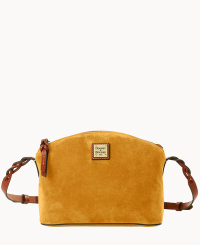 Suede Penny Crossbody