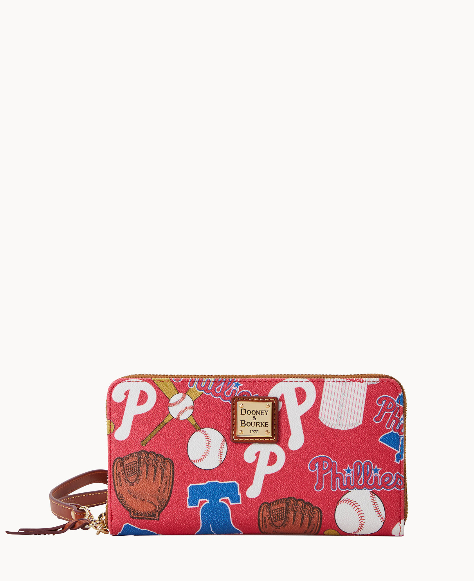 MLB Phillies Large Zip Around Wristlet