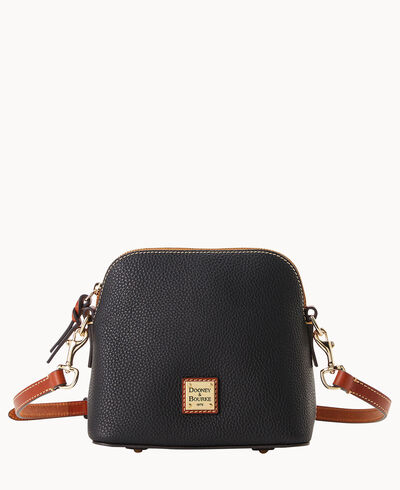 Pebble Grain Domed Crossbody