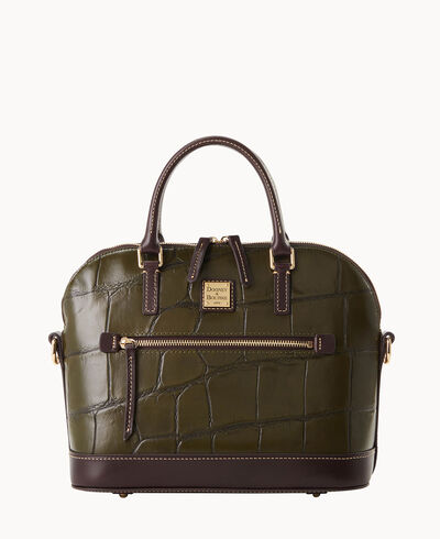 Denison Domed Zip Satchel