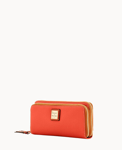 Pebble Grain Double Zip Wallet