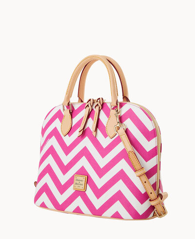 Chevron Zip Zip Satchel