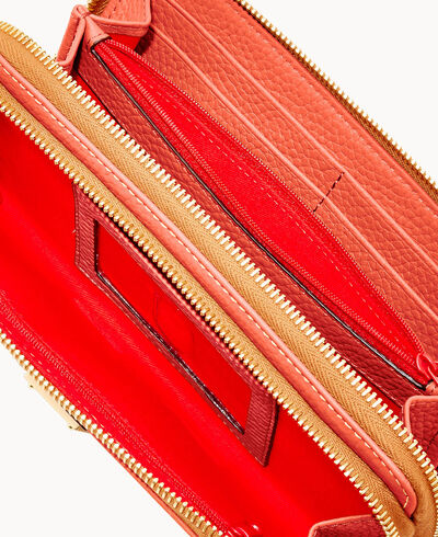 Pebble Grain Double Zip Wallet