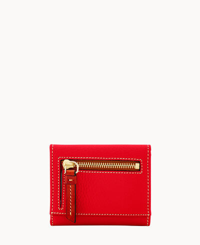 Pebble Grain Small Flap Credit Card Wallet