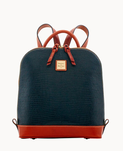 Embossed Lizard Zip Pod Backpack