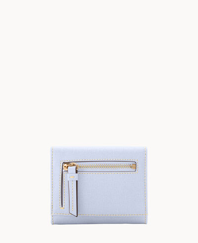 Saffiano Small Flap Credit Card Wallet