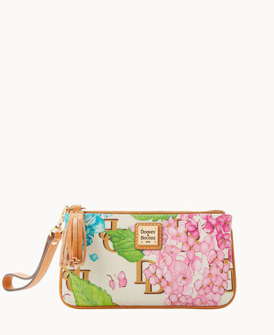 Hydrangea Monogram Small Carrington Wristlet