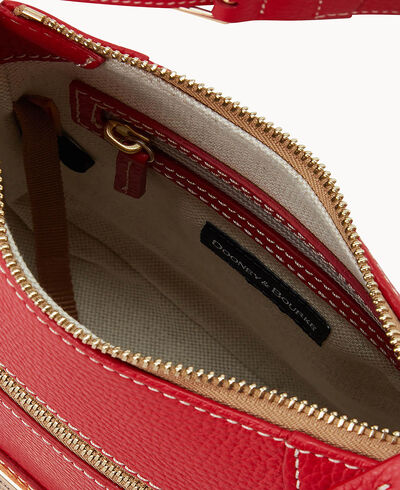 Lucca Leather Front Zip Crossbody
