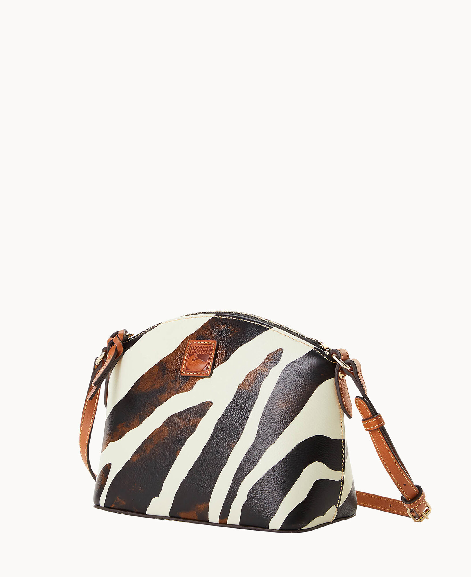 Dooney & Bourke Zebra Printed Domed Satchel Bag