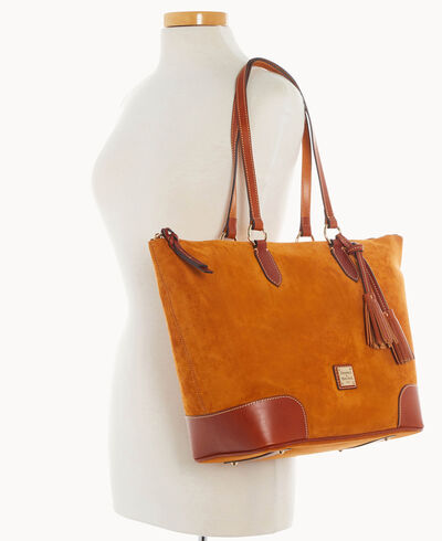 Suede Career Tote
