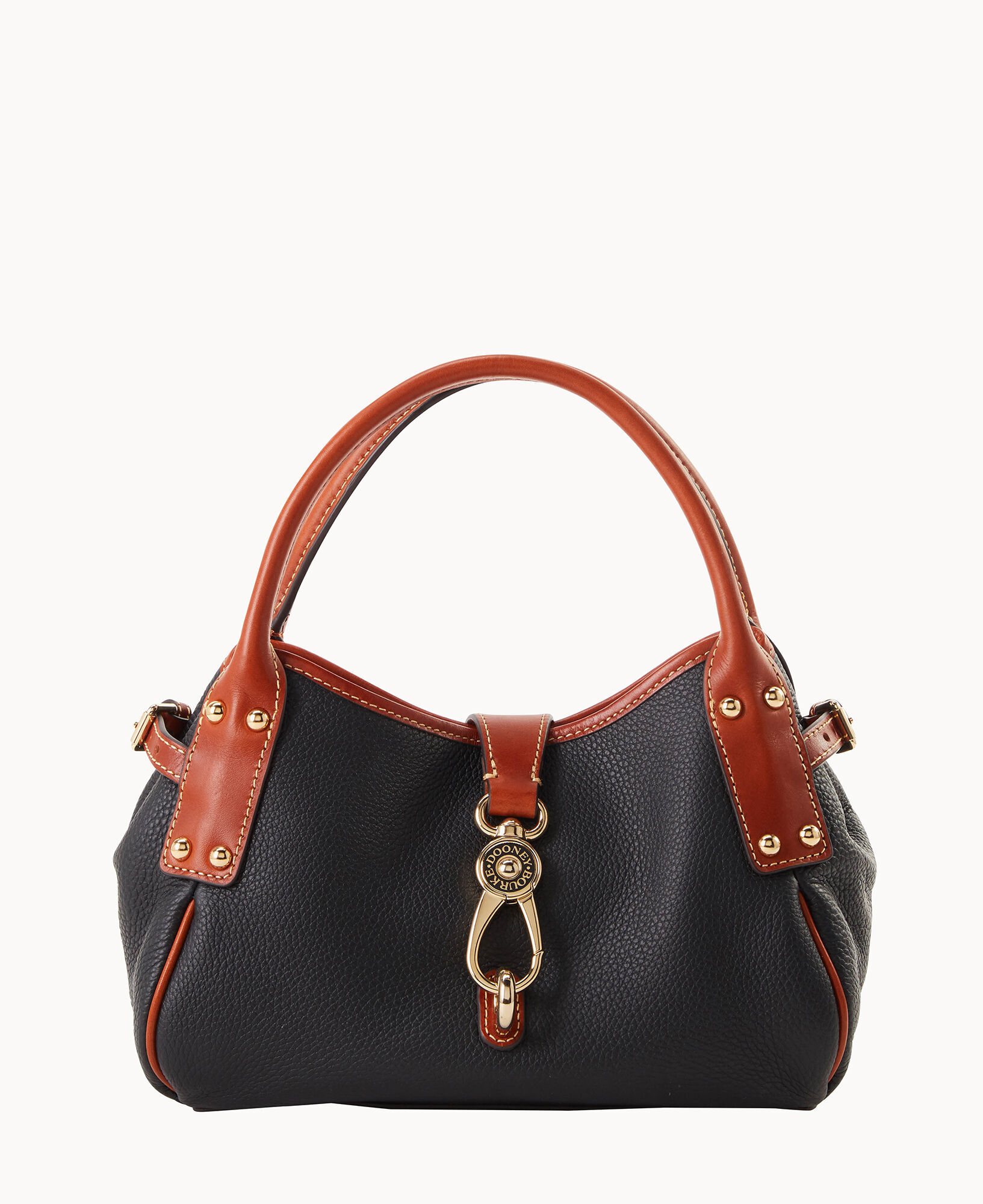 Dooney Bourke Pebble Grain Small Logo Lock Satchel