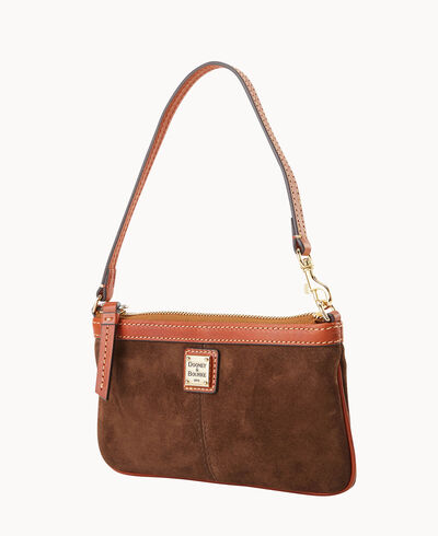 Suede Large Slim Wristlet