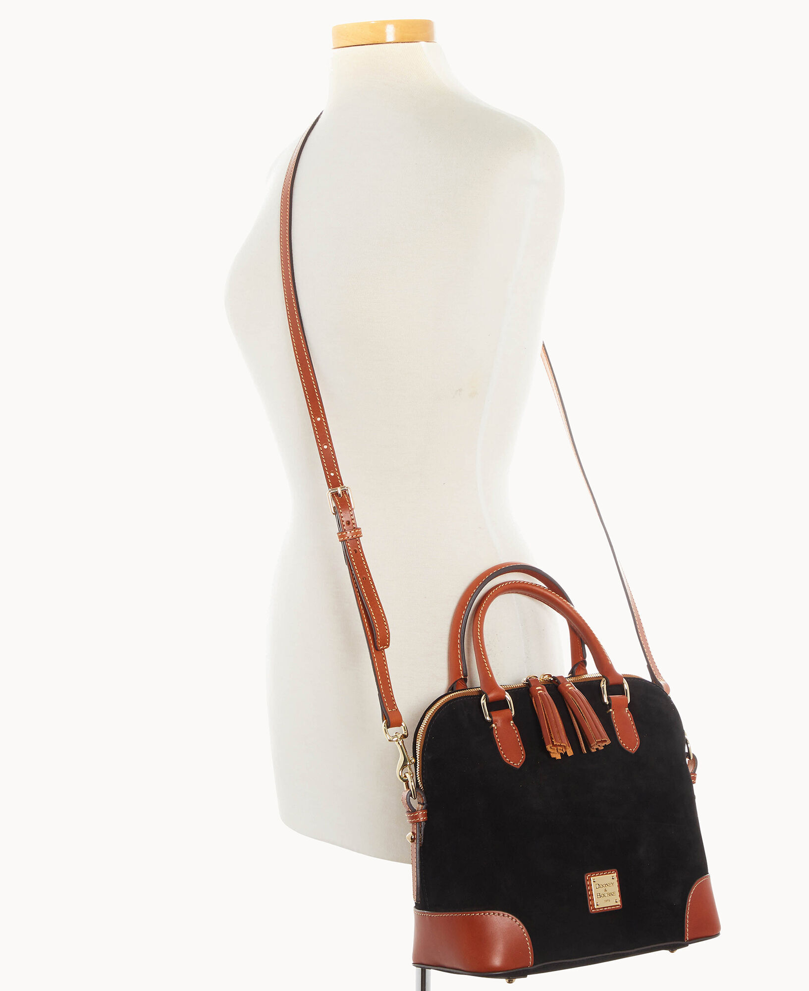 Dooney Bourke Suede Domed Satchel