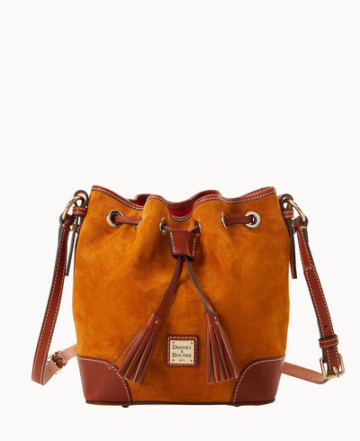 Suede Crossbody Drawstring