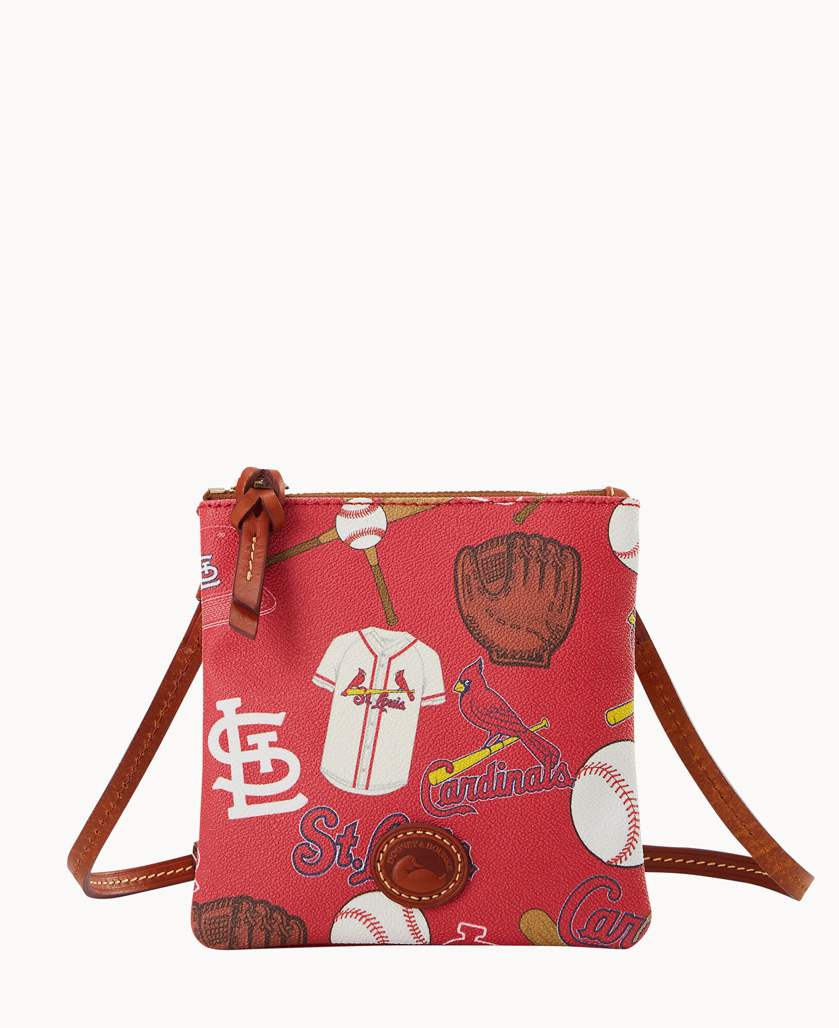 Dooney Bourke MLB Cardinals Small North South Top Zip Crossbody