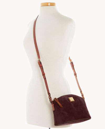 Suede Penny Crossbody