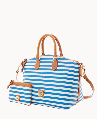Sullivan Coated Cotton Satchel & Medium Wristlet