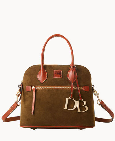 Suede Domed Satchel