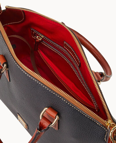 Pebble Grain Domed Satchel