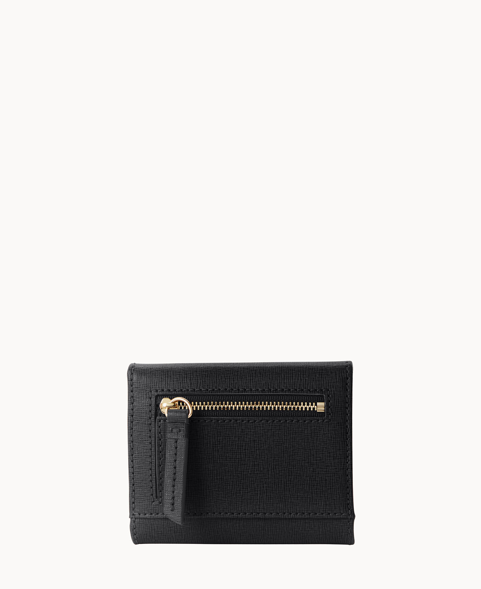 Dooney & Bourke Leather Saffiano Small Flap Wallet ,Black