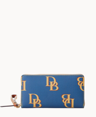 Monogram Large Zip Around Wristlet