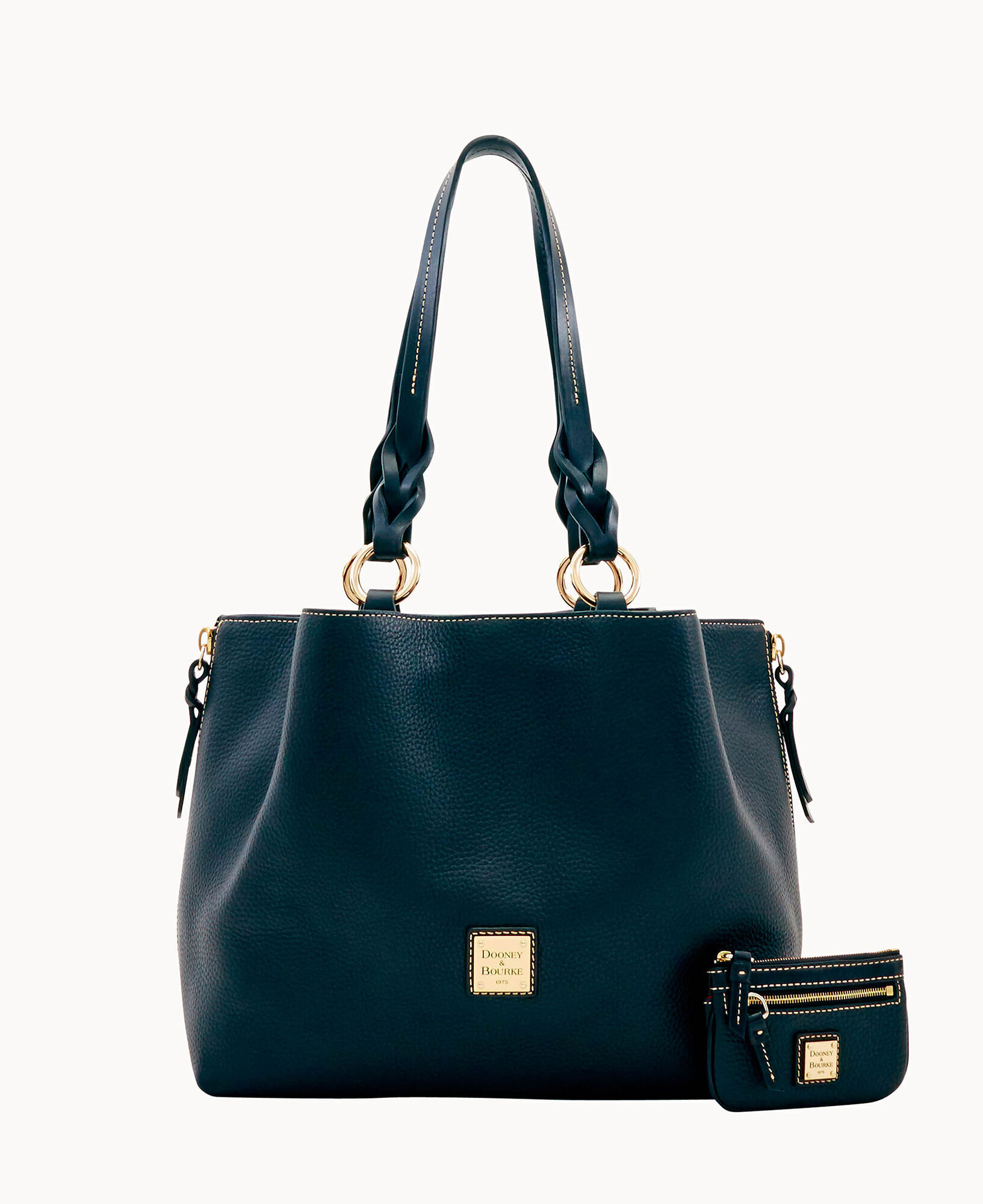 Dooney & bourke florentine deals leather large zip barlow satchel