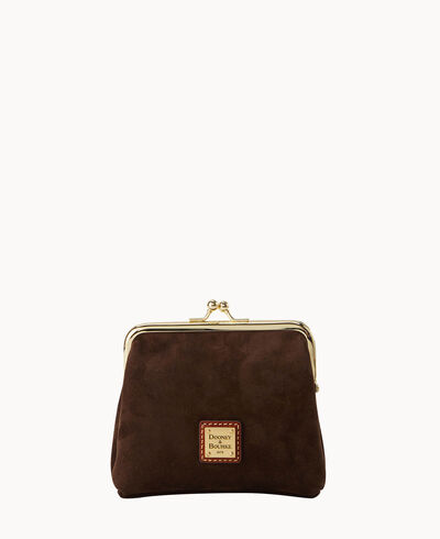 Suede Large Frame Purse