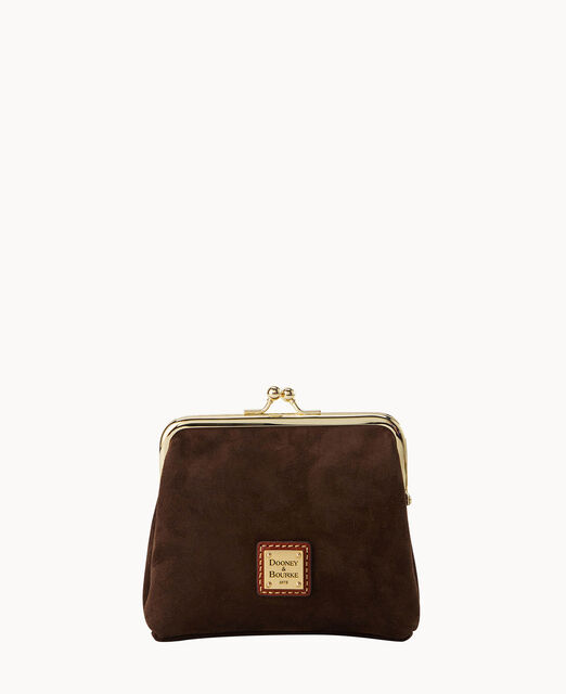 Suede Large Framed Purse
