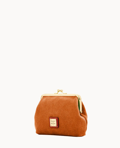 Suede Large Frame Purse