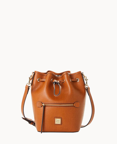 Saffiano Small Drawstring Crossbody