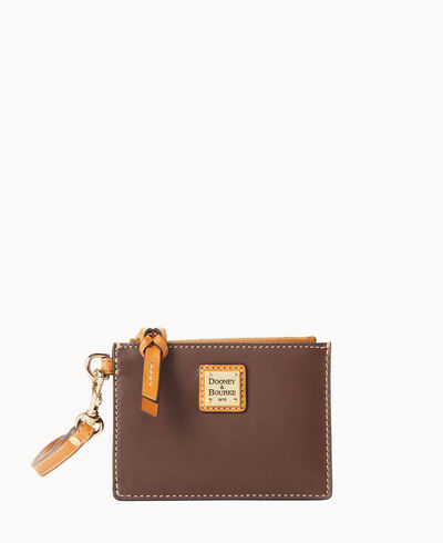 Wexford Leather Zip Top Card Case Wristlet
