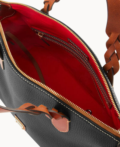 Pebble Grain Celeste Satchel