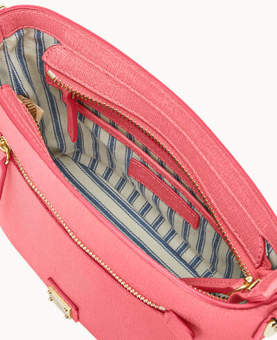 Saffiano Small Zip Crossbody