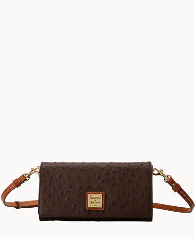 Ostrich Daphne Crossbody Wallet