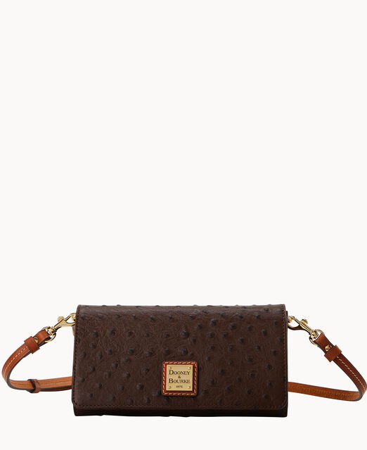 Ostrich Daphne Crossbody Wallet