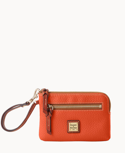 Pebble Grain Zip Around Wristlet