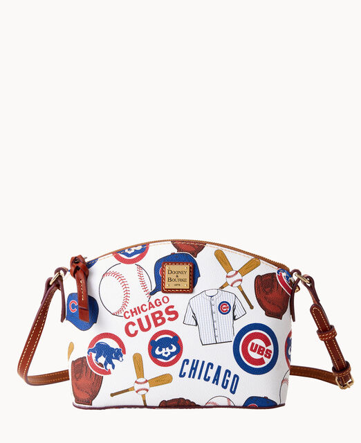 Dooney & Bourke Women's Chicago Cubs Pebble Triple-Zip Core Crossbody Purse