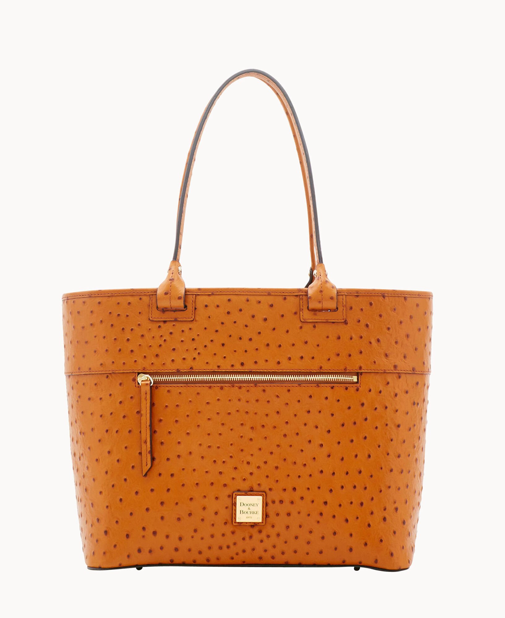 Dooney Bourke Ostrich Large Zip Tote